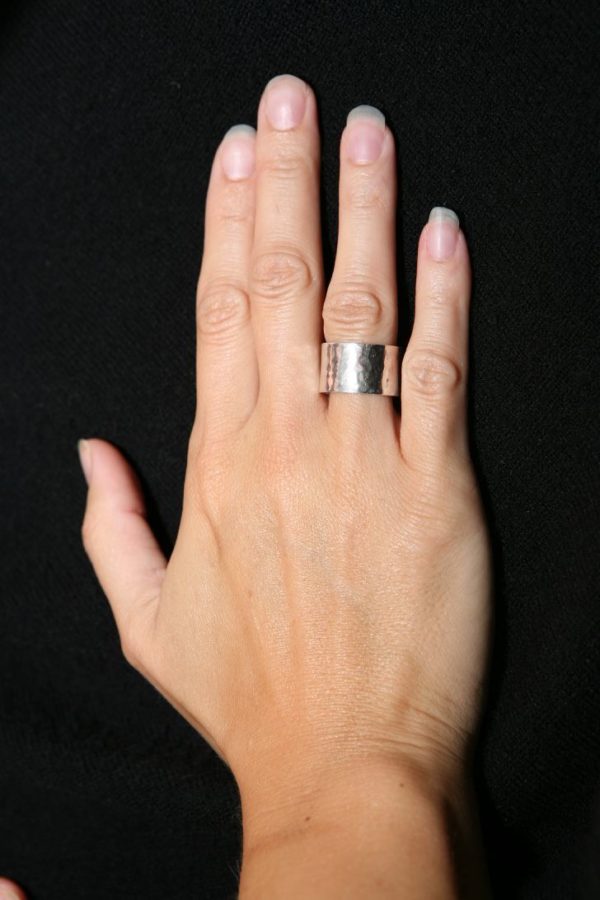 Thick silver ring