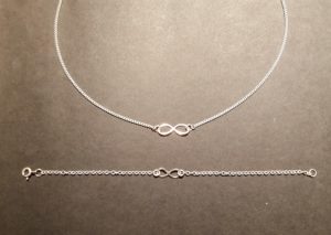 Infinity bracelet and pendant