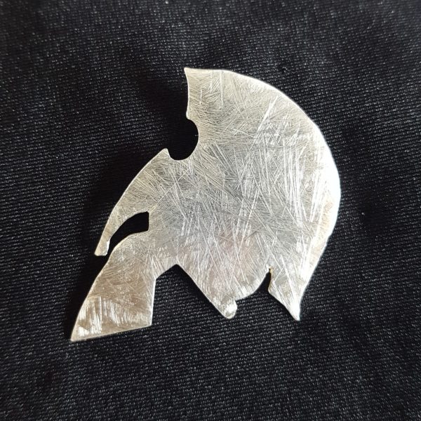Spartan helmet lapel pin badge