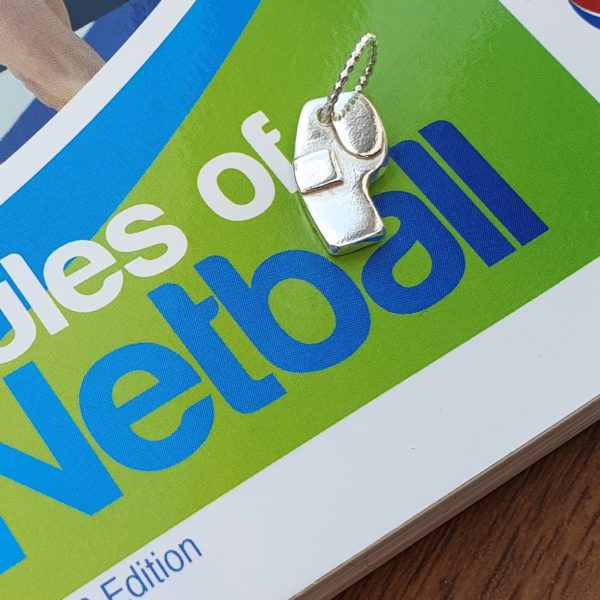 Whistle charm for netball jewellery