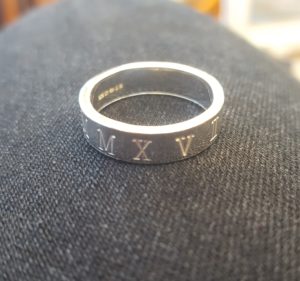 Roman numeral ring