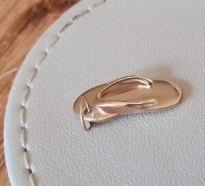 Gold flip flop charm