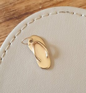Gold flip flop charm