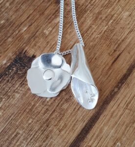 Poppy and Lily pendant