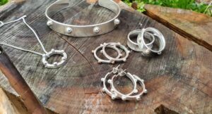 The Battle Collection; a collection of studded jewellery