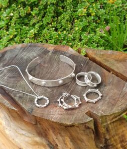 The Battle Collection; a collection of studded jewellery