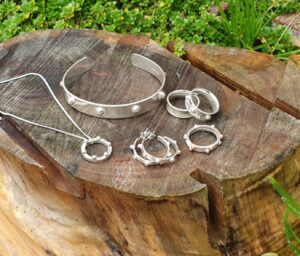 The Battle Collection; a collection of studded jewellery