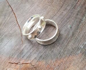 Sterling silver studded ring