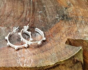 Sterling silver studded earrings