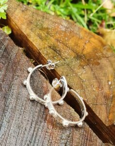 Sterling silver studded earrings