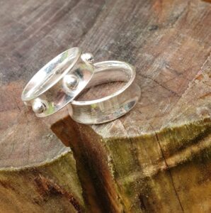 Sterling silver studded ring