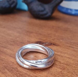 Silver Russian wedding ring