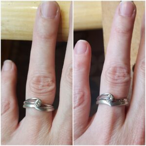 White gold wedding ring