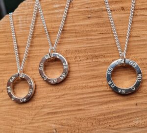 Spinning netball pendant.