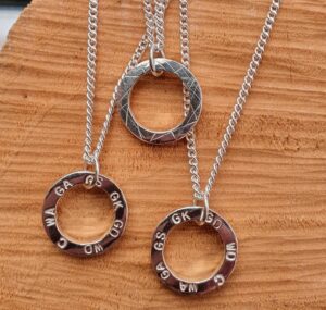 Spinning netball pendant.