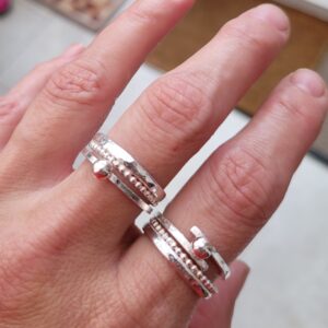 Silver rings made by customers
