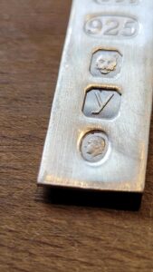 Close up of the hallmark to commemorate the Coronation of Charles III