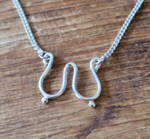 Sterling silver boobie necklace