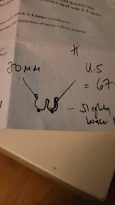 Initial drawing of a pair of boobs