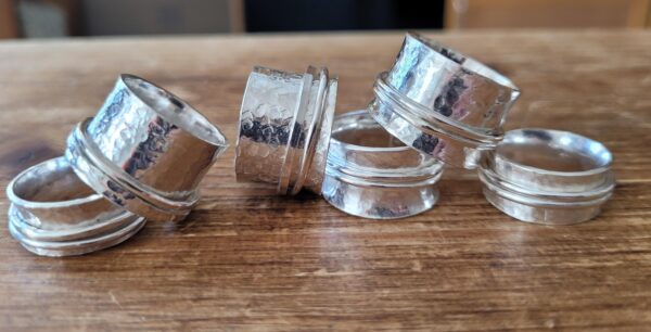 Silver spinner rings made at my workshop.