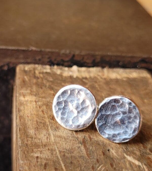 Stud earrings made at my workshop.