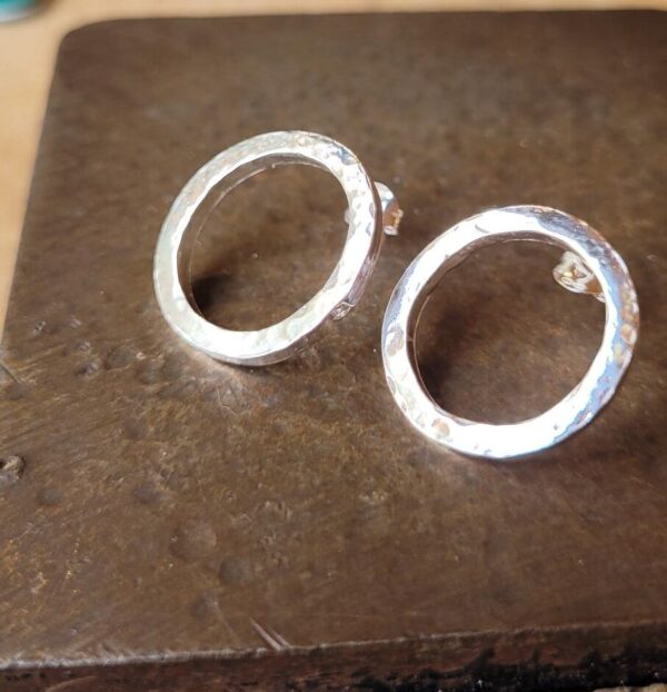 Stud earrings made at my workshop.